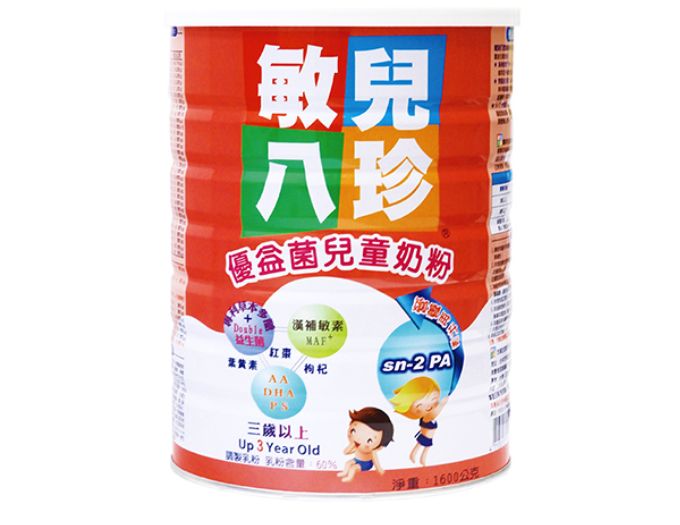 敏兒八珍 優益菌兒童奶粉(3歲以上適用)-sn-2 PA/雙重益生菌/MAF+草本配方