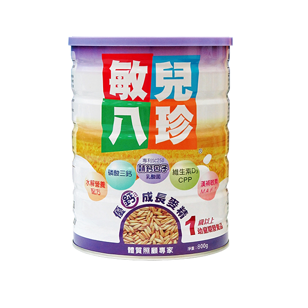 敏兒八珍 優鈣成長麥精-SC250輔鈣因子益生菌/維生素D3